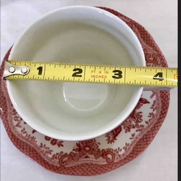 Red Staffordshire Floral Chintz Cup & Saucer - Picture 4 of 5